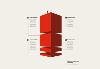 Business Growth and Scalability Infographic Template Minimalist Illustration