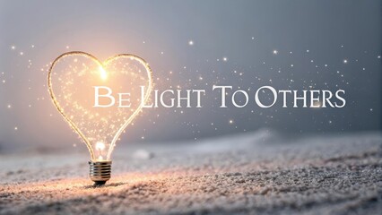 Heart Shaped Light Bulb Shining To Inspire and Encourage