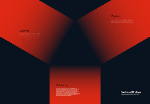 Business Strategy Triangle Infographic Template