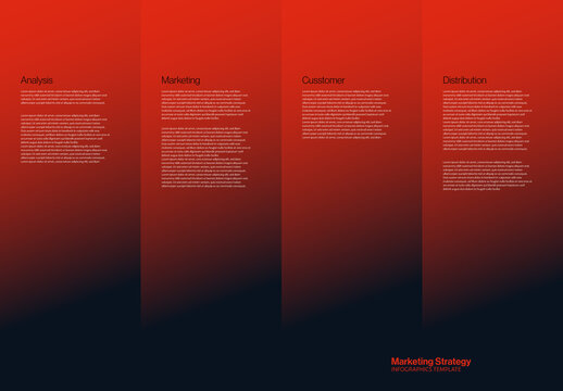 Minimalist Clean Modern Gradient Marketing Strategy Infographic Template