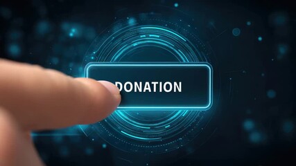 digital donation button for fundraising campaigns and initiatives animation