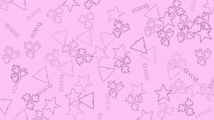 Gentle pink abstract background with a seamless pattern of outlined graphic shapes - Powered by Adobe