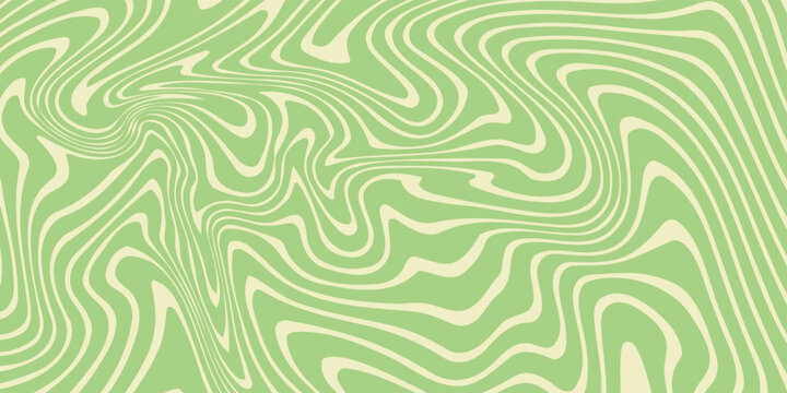 Trippy burst lines background. Psychedelic wavy stripes wallpaper. Linear sunburst swirl. Twisted and distorted curly texture. Vector