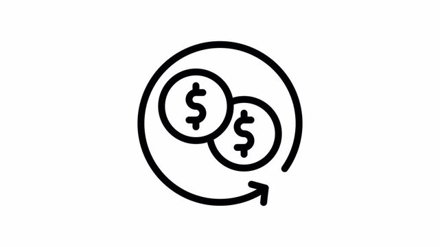 return on investment animated icon - Motion Graphic Elements for Business ,Presentations and Design