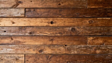 Naklejka premium Rustic aged wooden planks display a rich tapestry of brown tones and natural grain