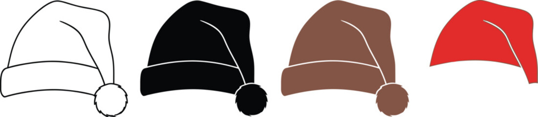 Festive Santa hats for holiday cheer and celebrations