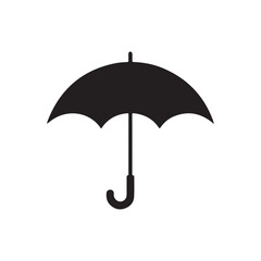 black umbrella isolated on white.vector eps 10