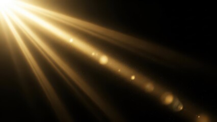 Radiant golden light streaming down from above