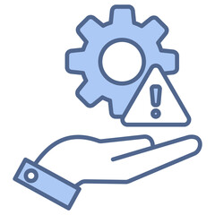 Risk Management Blue Icon