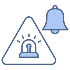 Emergency Notification Blue Icon