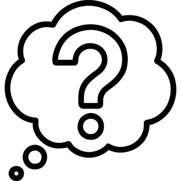 Riddle question mark outline icon vector