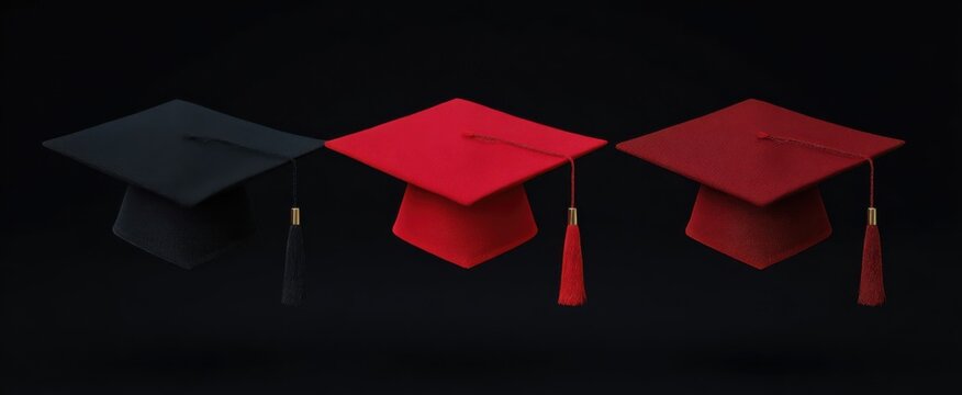 minimalist studio shot of elegant graduation headwear for announcement design - Powered by Adobe