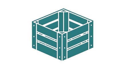 Wooden crate box container storage packaging delivery product cargo object empty open