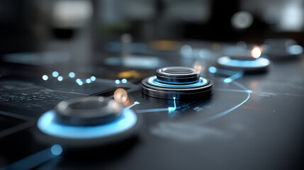 Workflow automation artificial intelligence software interface nodes triggers defocused data tool dashboard background coding icon flow process technology 3D rendering