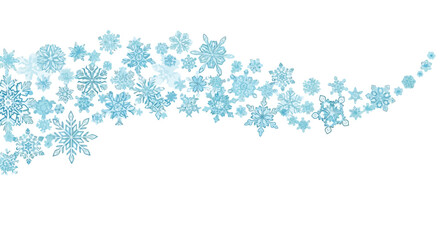 Snowflake Stream Vector Illustration. A Festive Decoration for Winter Holiday Designs and Christmas.