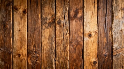 Fototapeta premium Richly textured vertical wooden planks display varied natural grain and color