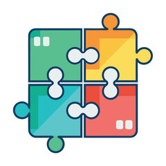 Teamwork and Connection Concept (Puzzle)