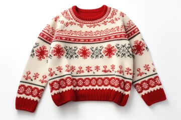 Chirstmas sweater sweatshirt white white background.