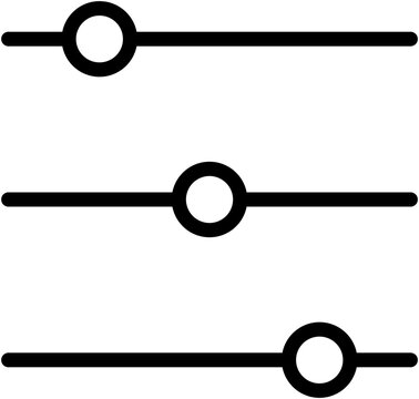 Controller Setting Adjustment Switch Icon Symbol Sign in Clean Simple Outline Line Art Style
