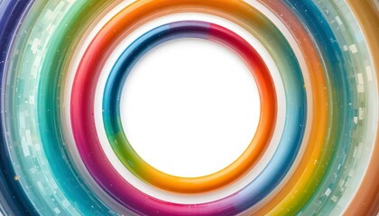 Colorful Apple Watch Fitness Rings Isolated on White. apple watch rings