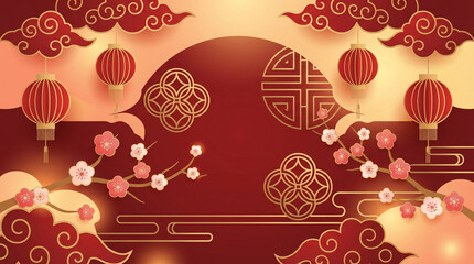 Abstract Chinese New Year background