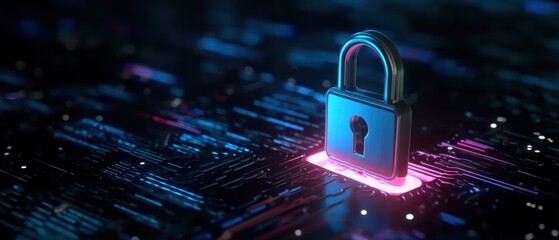 Digital security lock data protection concept