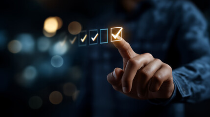 Business process automation workflow management document approval defocused checklist compliance background digital transformation scene organizational efficiency moment with