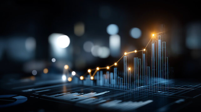 Digital business process optimization visualization defocused workflow background operational efficiency scene automation improvement moment technological advancement display