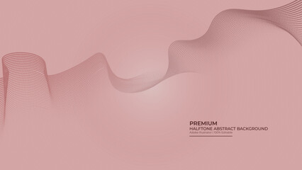 Dusty-Rose Halftone Wave | Organic Dot-Mesh Background