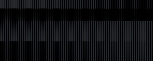 Sleek black background with vertical stripes. The black background has a subtle textured pattern, enhancing its modern, elegant black style. Digital background vector.