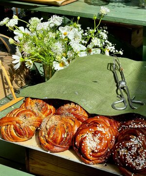 Swedish fika with buns