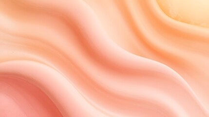 Fototapeta premium A simple, massive background texture featuring a seamless, smooth transition between warm pastel colors (e.g., apricot, blush pink, pale yellow) with a gentle, flowing, organic wave pattern.