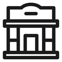 Commercial store building icon – retail shop, small business, storefront facade
