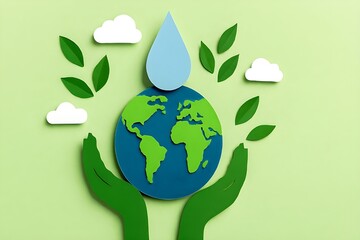 Earth day wallpaper with hand