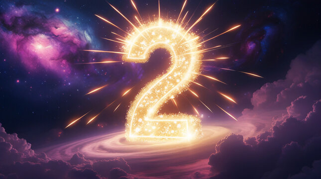 2 number two in fireworks sky