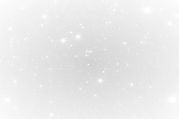 White glitter dust sparkles with soft glowing highlights, drifting gently across a transparent canvas for magical winter, holiday, or fantasy designs. PNG