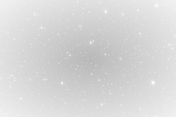 Soft white sparkling particles float in radiant trails across a transparent background, forming magical overlays for winter, Christmas, or fantasy graphics. PNG