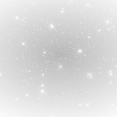 White sparkling dust with delicate glowing highlights gently drifts across a transparent background, creating magical overlays for Christmas or winter designs. PNG