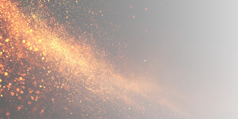 Radiant golden glitter particles float softly in glowing trails, adding elegance and magical festive charm to transparent overlays or holiday designs. PNG