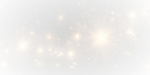 Delicate gold glitter dust sparkles with floating light particles, creating magical overlays for Christmas cards, invitations, banners, or festive designs. PNG