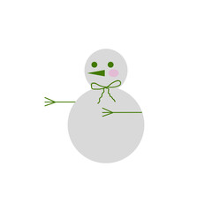 Cute Snowman Illustration | Winter Holiday Snow Character