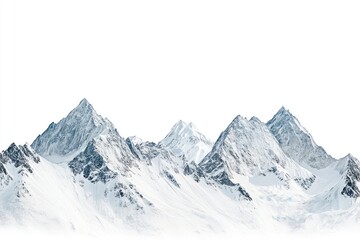 Naklejka premium Snow-capped mountains scenery peaks snow-covered.