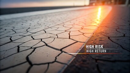 Obraz premium Abstract fractured surface with blending matte and glossy tones