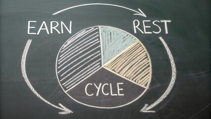 Chalk Diagram Of Cycle Showing Learn Rest Phases