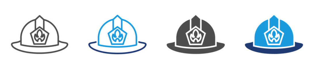 firefighter hat icon sheet multiple style