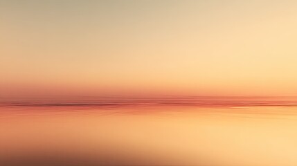 A gradient of soft orange and beige hues suggests a dreamy, atmospheric sunrise