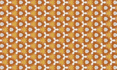 Seamless geometric pattern design for textile and background with brown and yellow color scheme art decor