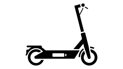 Electric scooter icon for modern urban personal transport, eco-friendly city commuting, sustainable urban mobility vecto