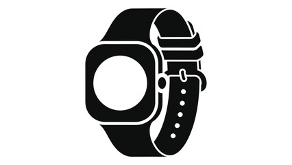 Minimalist smartwatch icon representing modern wearable technology, digital communication, and future connectivity.