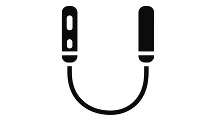 Stylized jump rope icon with ergonomic handles, representing fitness, exercise, and active lifestyle training equipment